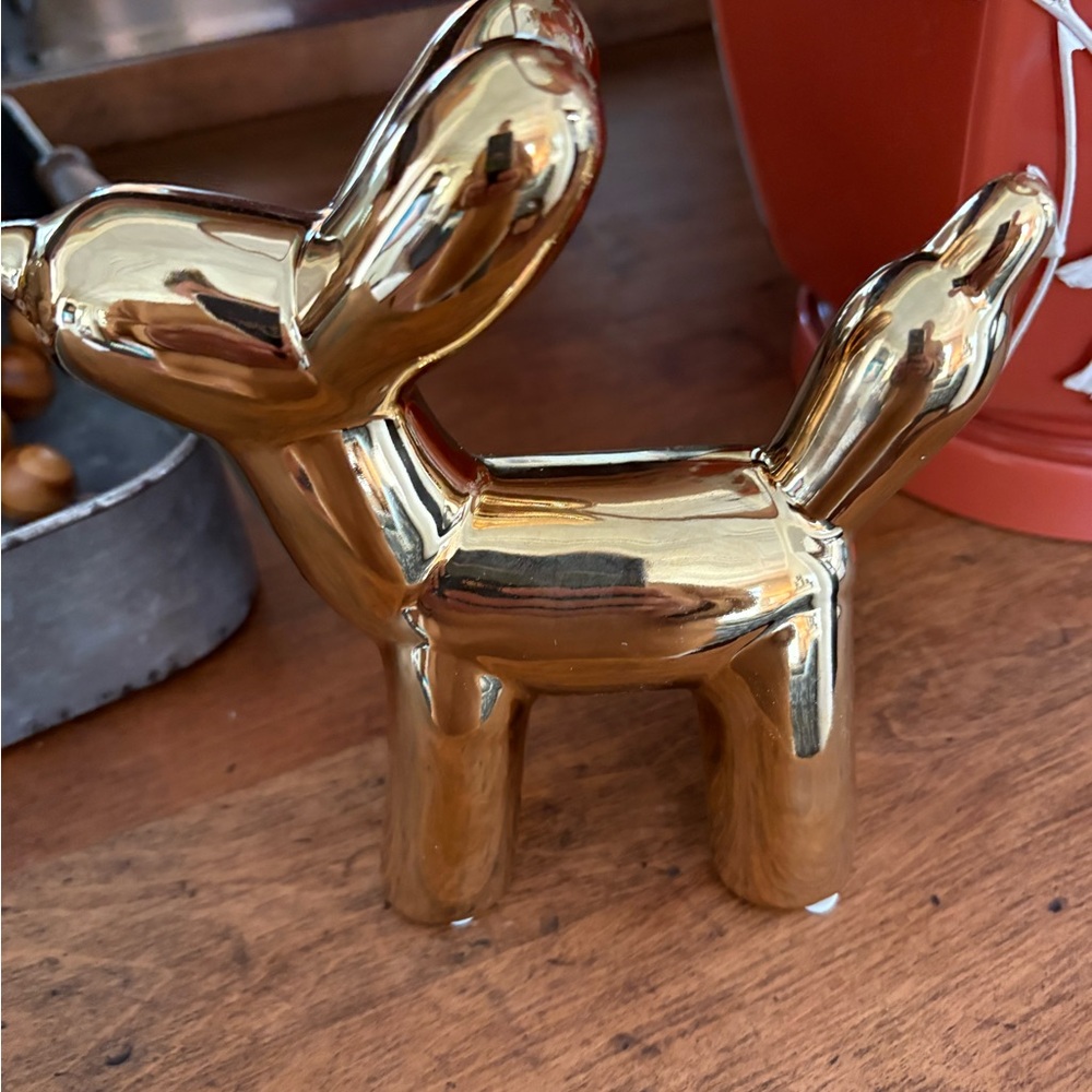 Gold Balloon Dog Figurine